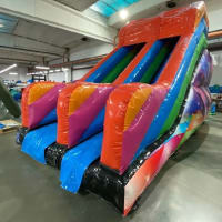Neon Disco Bounce Package - Neon Disco Castle And 14.5ft Slide