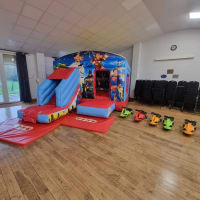 Super Heros Front Slide Bouncy Castle