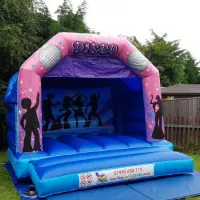 Kids Pink Disco Bouncy Castle