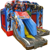 Superhero Bouncy Castle With Slide