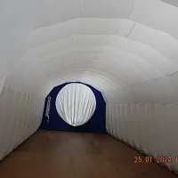 Inflatable Wind Turbine Building With Blade Cover