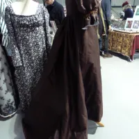 Brown Silk Regency Evening Gown