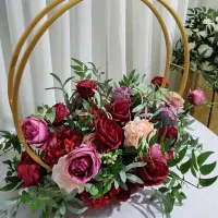 Foliage With Red And Pink Flowers