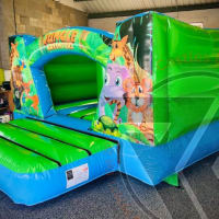 12ft X 14ft Fully Printed Jungle V Front Indoor Bouncer With An Arch