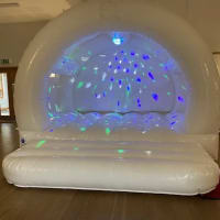 White Curved Bouncy Castle
