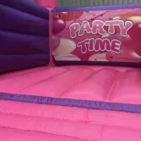 Pink Party Time Bouncy Castle