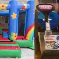 Rainbow Activity Castle With Slush Machine