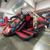 3d Unicorn And 3d Dinosaur With Slide 12ft X 18