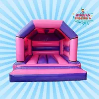 15x12ft Pink And Purple Stitch Theme Bouncy Castle