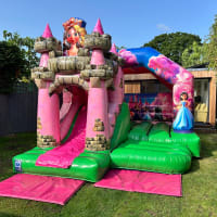 Princess Bouncy Castle With Rapunzel Tower Slide