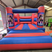 Red And Blue K- Pop Demon Hunters H Frame Bouncy Castle