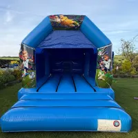 Blue A-frame Bouncy Castle For Hire