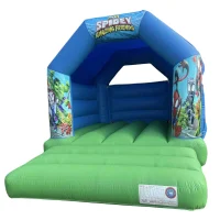 Blue And Green Bouncy Castle 11ft X 15ft