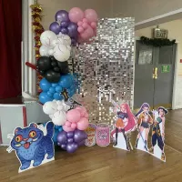 Character Backdrop And Balloon Display