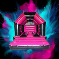 Black And Pink Bouncy Castle