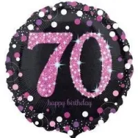 18 Inch Black And Pink Sparkling Celebration Balloons