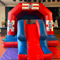 Red And Blue Combo Castle - England Theme