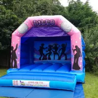 Kids Pink Disco Bouncy Castle