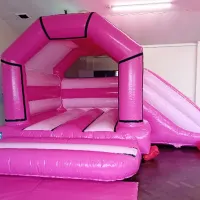 Pink Side Slide Combo Bouncy Castle