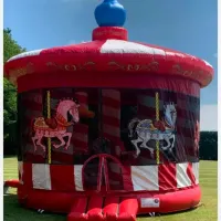3d Carousel Bouncy Castle