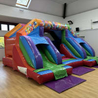Double Slide Party Theme Bouncy Castle