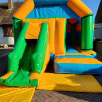 Blue And Yellow Front Slide Bouncy Castle