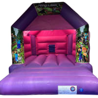 Pink And Purple Bouncy Castle 11ft X 15ft