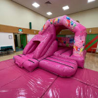 Pink Partytime Castleslide 12ft X 15ft