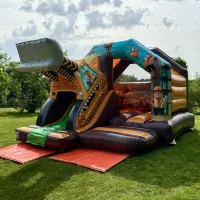 Construction 3d Digger Bouncy Castle