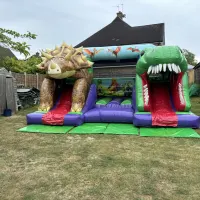Double Dino Bouncy Castle