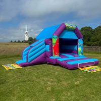 Dinosaur Themed Purple And Blue Bounce And Slide