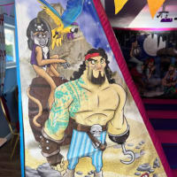 12ft X 12ft Low Height Pirates And Treasure Bouncy Castle