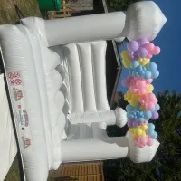 White 12ft X 12ft Bouncy Castle
