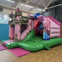 Princess Bouncy Castle With Rapunzel Tower Slide