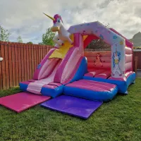 Unicorn Theme 3d 15x12ft Combo Castle
