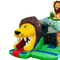 Monster Truck And Kids Bouncy Castle With A Slide