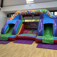 Double Slide Party Theme Bouncy Castle