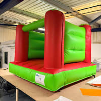 Tots Castle - Green And Red Bouncy Castle