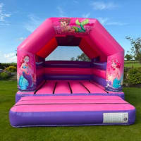 Wide Pink And Purple Bouncy Castle 12ft X 15ft