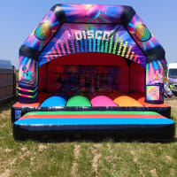 Adult Rated Multicoloured Disco Bouncy Castle