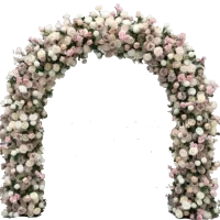 White & Soft Pinks Floral Arch