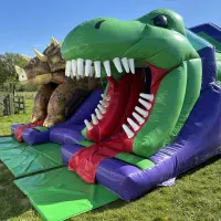 Double Dino Bouncy Castle