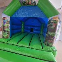 Green Minecraft Bouncy Castle