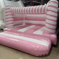 Pink And White Candy Bouncy Castle