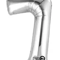 Silver Giant Foil Number Helium Balloons 0-9