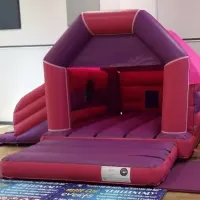 Pink  Purple Side Slide Castle Velcro 15 X 17ft