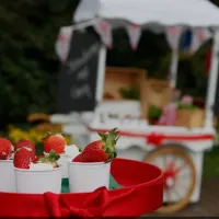 Strawberries Cream Cart Hire