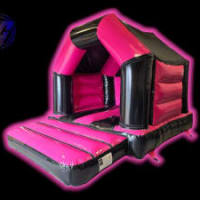 Lilo And Stitch 12ft X 14ft - Black And Pink Bouncy Castle