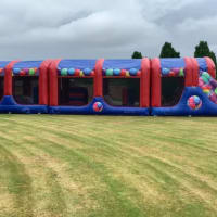 Giant Obstacle Course  Mega Slide  4 Inflatable Games And Castles