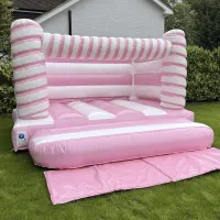 Pink And White Luxury Candy Bouncy Castle